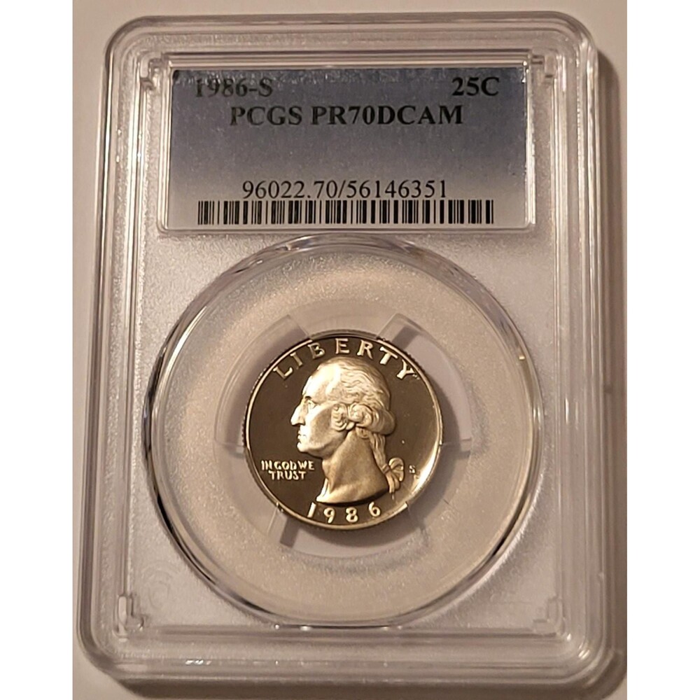 1986 S Washington Quarter Proof PR70 DCAM PCGS